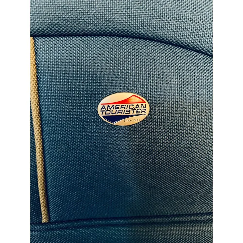 American Tourister Canvas Royal Blue Travel Carry On Bag Luggage Lightweight